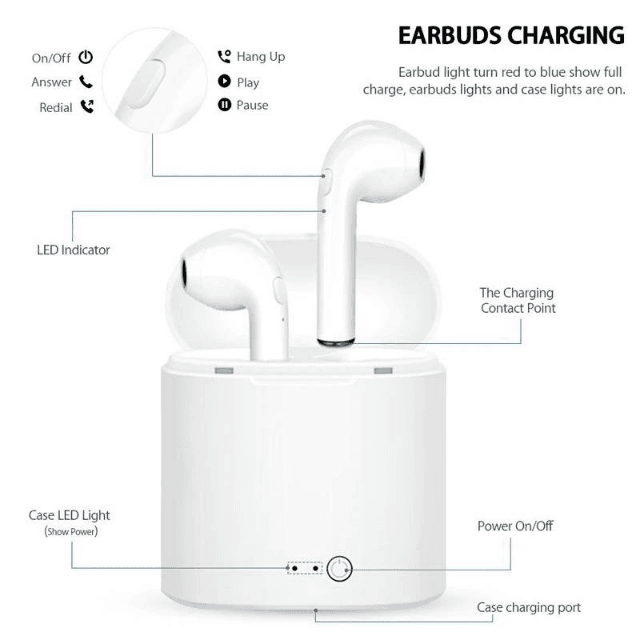 i7s Tws earbuds for android/iPhone
