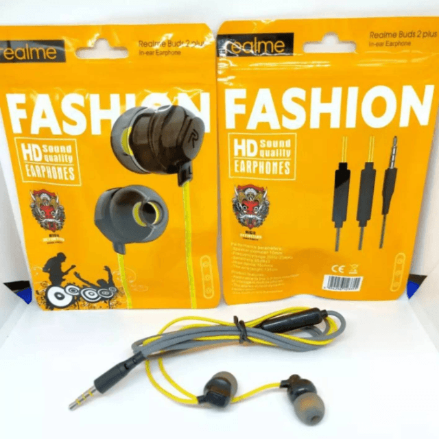 Realme_ Handfree Wired Stereo Music Sound with Mic Super com